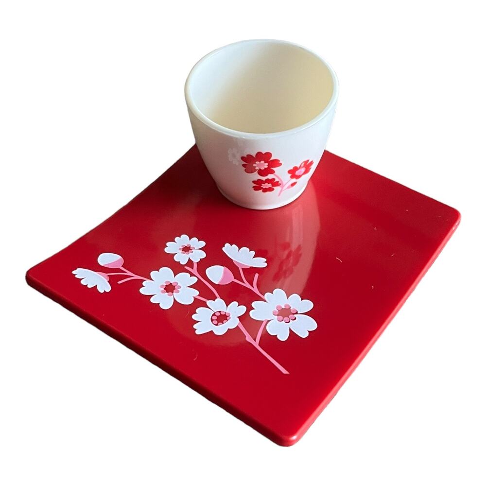 American Girl CUP & PLATE Out For Sushi Cherry Blossom Flower Saki Tea Accessory